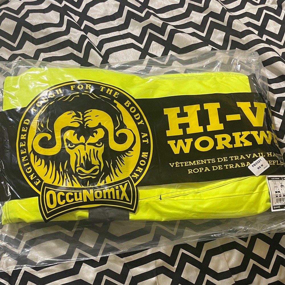 OccuNomix LUX-WBIB Class E Cold Weather Bib Pants - Yellow/Lime